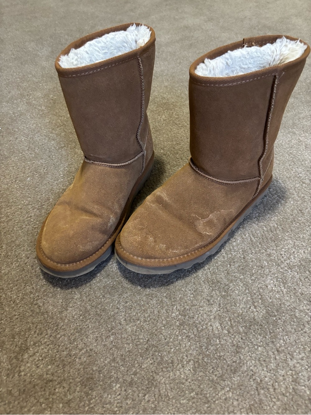 Classic Brown Shearling-Lined Short Boots